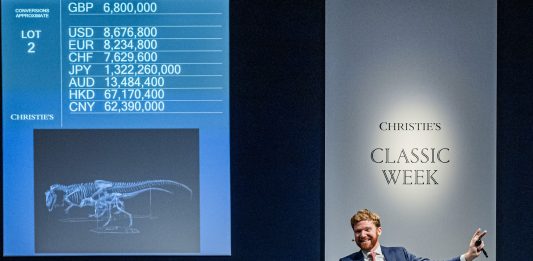 Oltre £ 12,4 milioni per i tre dinosauri messi all’asta da Christie’s dinosauri asta