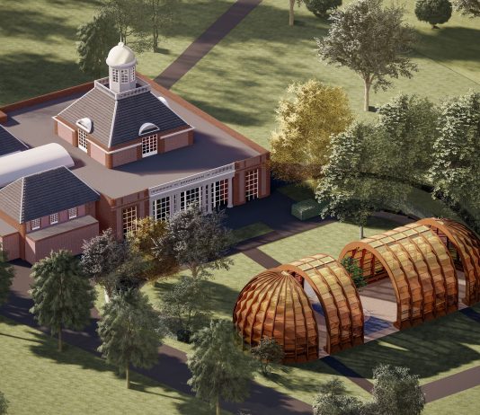 Serpentine Pavilion 2025: a Londra il tempo sospeso di Marina Tabassum Aerial View, Serpentine Pavilion 2025