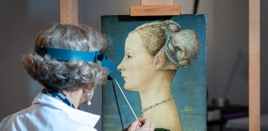 La Dama del Pollaiolo: il restauro “dal vivo” sotto gli occhi del pubblico