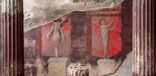 Scoperto a Pompei un antico affresco che rivela i misteri dei riti dionisiaci pompei affresco riti dionisiaci