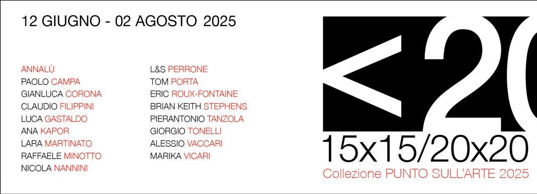 <20 15x15/20x20 XII Edizionehttps://www.exibart.com/repository/media/2025/05/Banner_15x15-20x20_IT_2025-1068x386.jpg