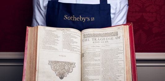 Shakespeare va all’asta, e potrebbe superare i £ 4 milioni first folio