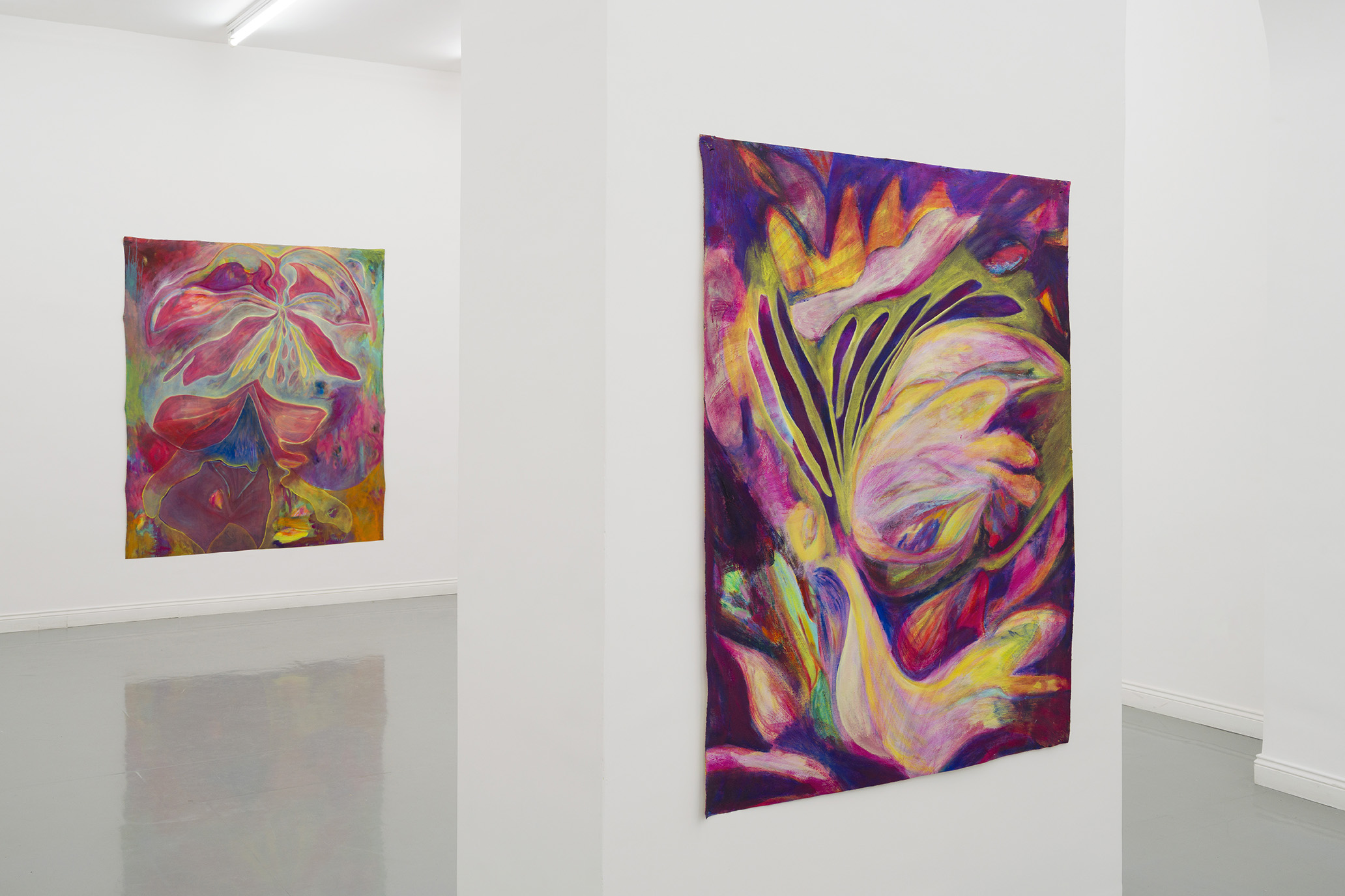 Sabine Schlatter, Gate, 2025, a cura di Raphael Gygax, veduta della mostra, Galleria Fonti, Napoli. Ph. Amedeo Benestante, C.sy l'Artista e Galleria Fonti