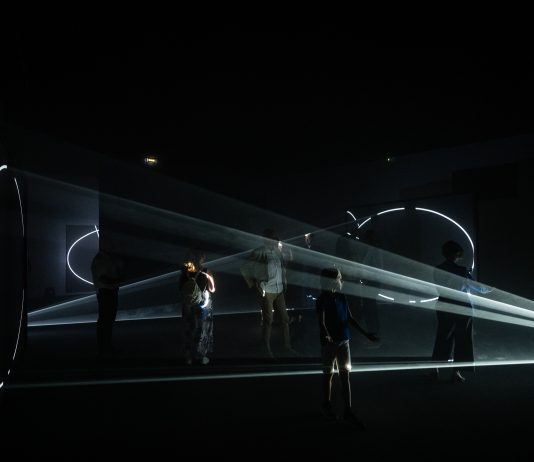 Anthony McCall alla Reggia di Venaria: sculture di luce nella Citroniera juvarriana AnthonyMcCall, Solid Light, veduta della mostra, ph. Andrea Guermani