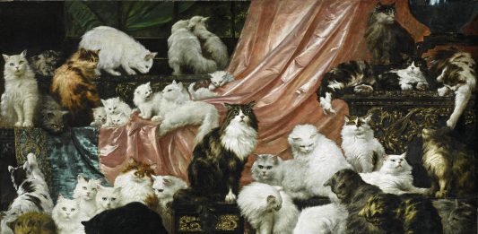 Una milionaria e 42 gatti: storia del quadro felino più importante al mondo