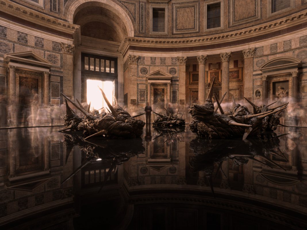 Helga Vockenhuber – Pantheon ‘Corona Gloriae’https://www.exibart.com/repository/media/2025/08/exhibition-helga-vockenhuber-broken-crown-of-thorns-1-1068x801.jpg