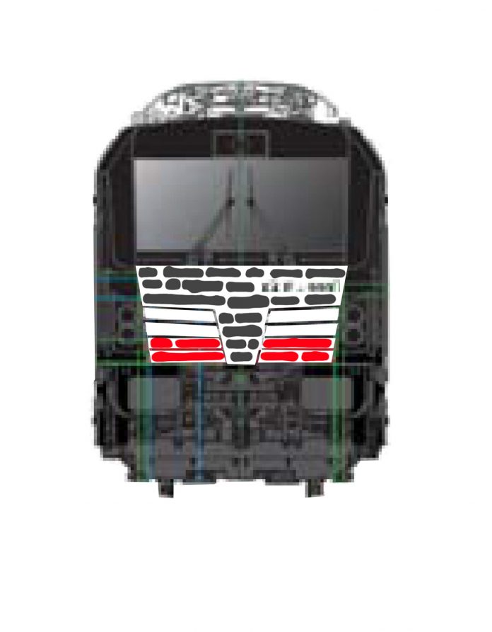 treno cancellature montato grigio