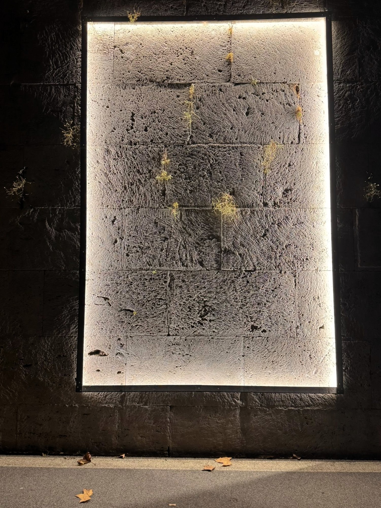 Mario Carlo Iusi. Luminis, veduta dell'installazione sul fiume Tevere