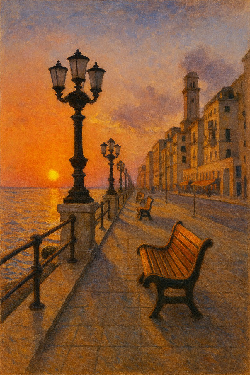 Scorci e atmosfere reinterpretati dall’intelligenza artificiale nello stile di Giuseppe De Nittis