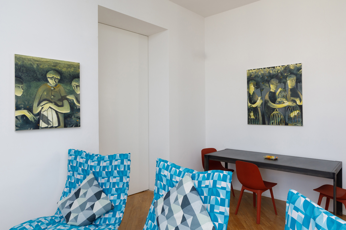 Luca Ceccherini, Il coltello nel noce, veduta della mostra presso Galleria Umberto Di Marino, Napoli, photo Danilo Donzelli