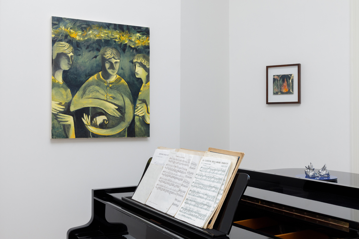 Luca Ceccherini, Il coltello nel noce, veduta della mostra presso Galleria Umberto Di Marino, Napoli, photo Danilo Donzelli