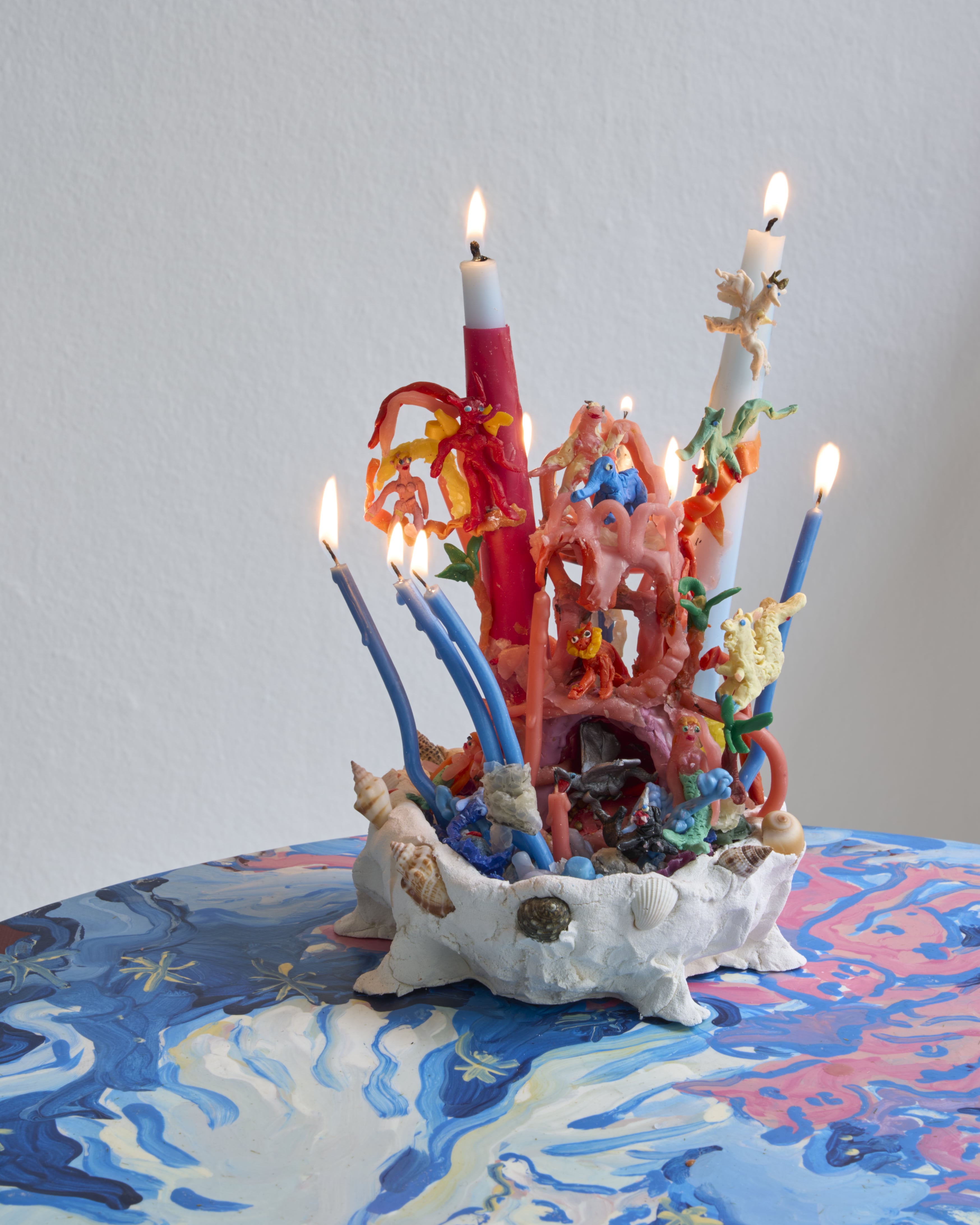 Flaminia Veronesi, Candle n.2, 2022, pezzo unico, cera e plastilina