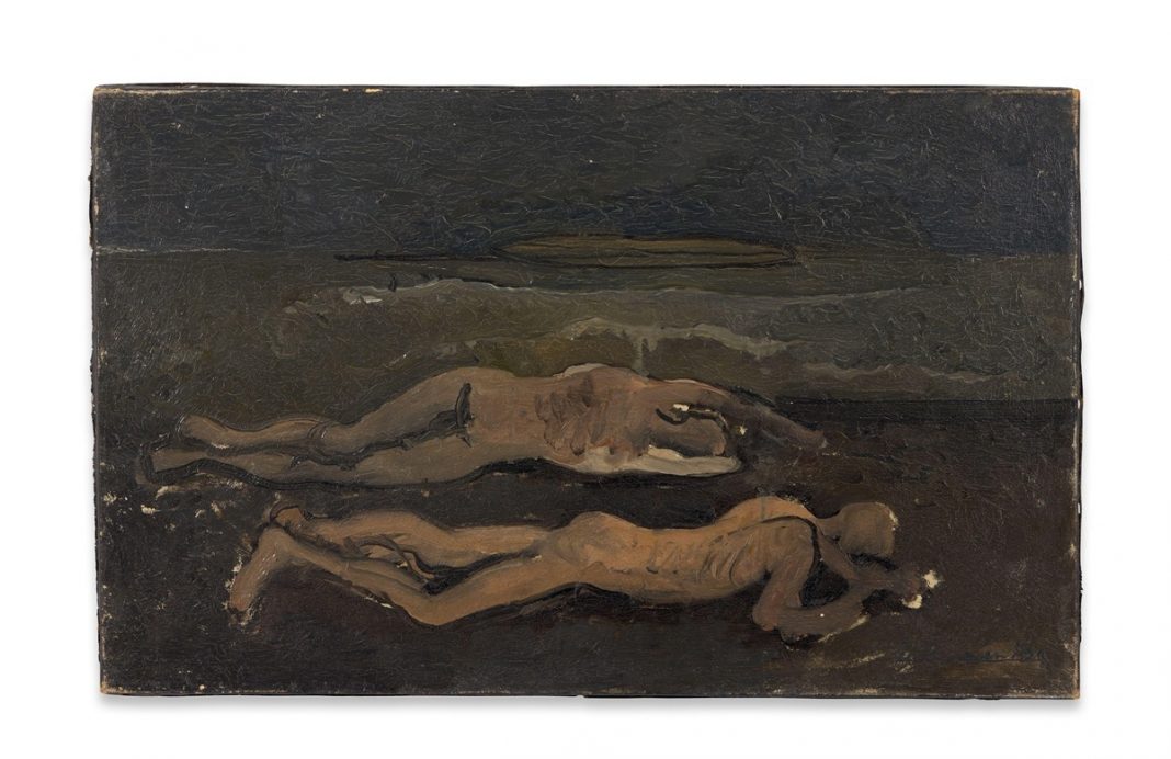 Eugene Berman, Les Naufragés, 1929, olio su tela, cm 38x60,8. Collezione privata Roma