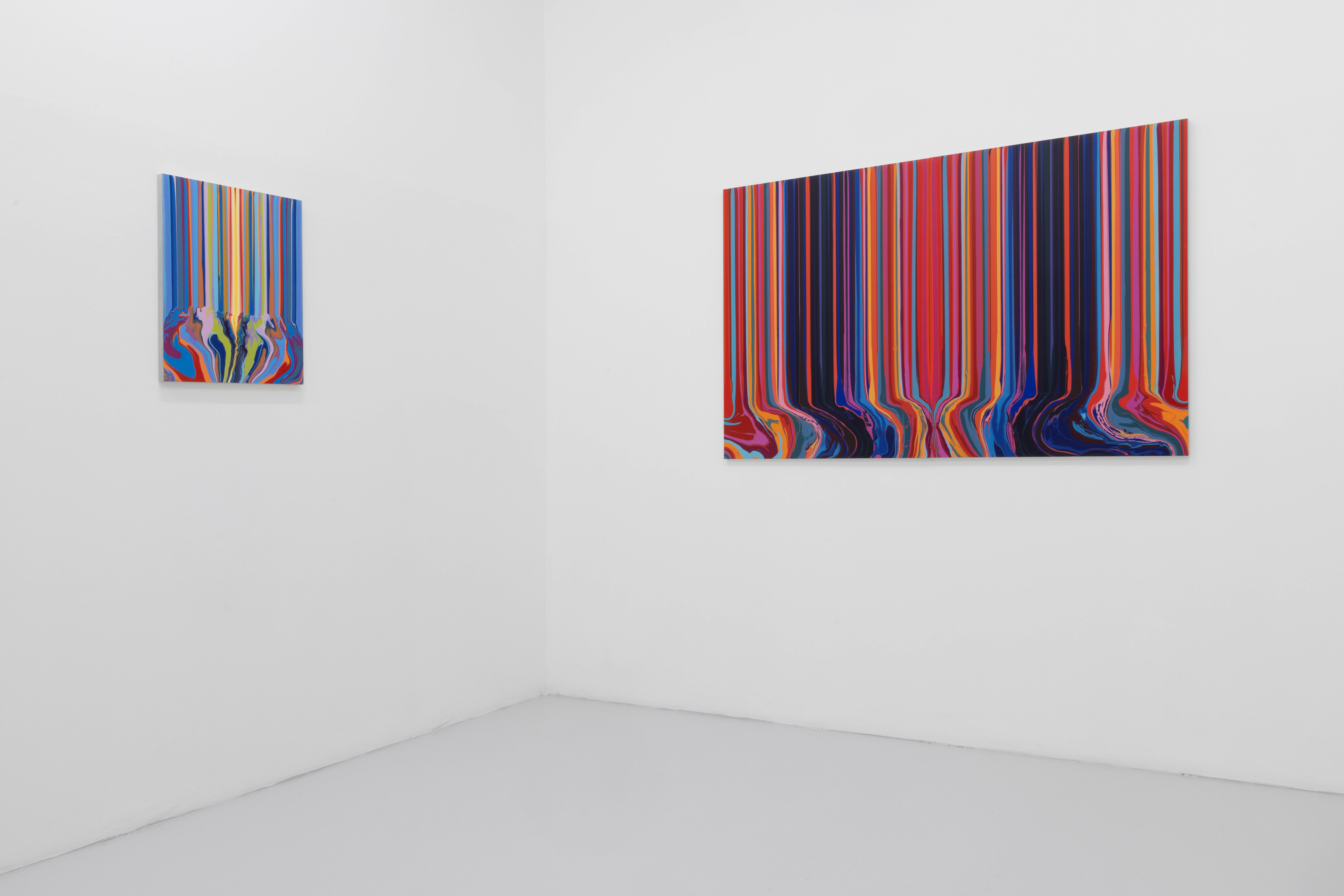 Ian Davenport, Holding our Centre, veduta della mostra, Luca Tommasi Arte Contemporanea, Milano, 2025