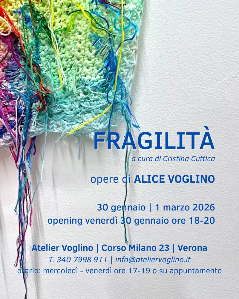 Alice Voglino ricerca Fragilità invito mostra 2026-2