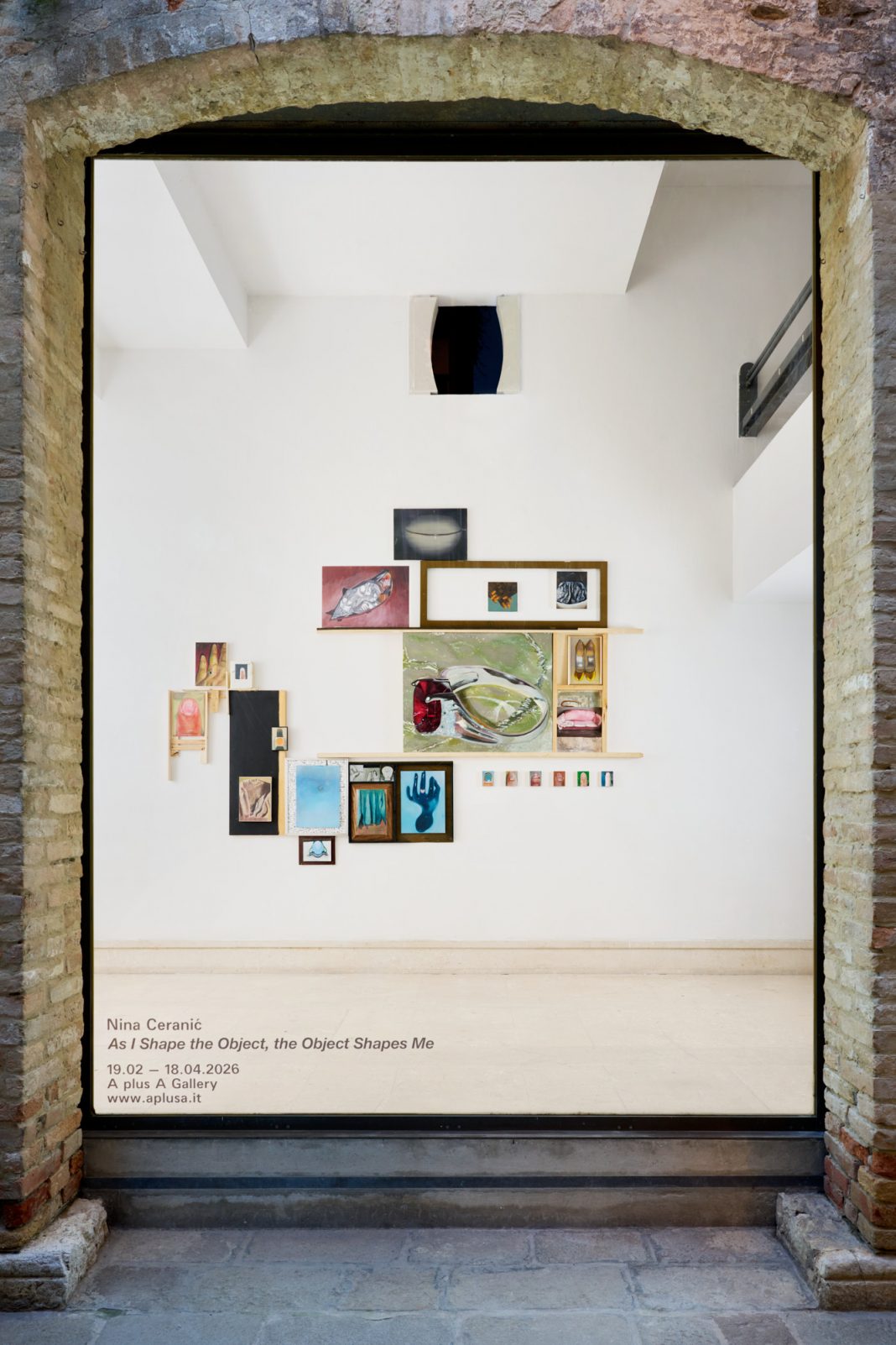 Nina Ćeranić – As I Shape the Object, the Object Shapes Mehttps://www.exibart.com/repository/media/2026/01/Nina-Ćeranić-As-I-Shape-the-Object-the-Object-Shapes-Me-2026-Exhibition-view-A-plus-A-Gallery-Venice-Ph.-Clelia-Cadamuro-1068x1602.jpeg