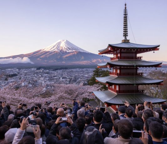 Il Giappone cancella il festival dei ciliegi al Monte Fuji per overtourism