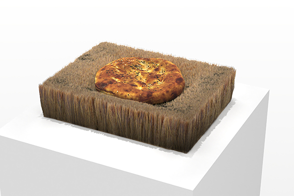 Bread tray made with local reeds from Karakalpakstan, Uzbekistan