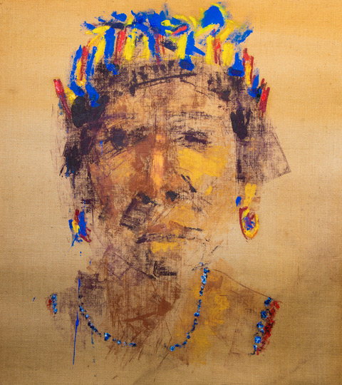 Thelma Cabrera olio su iuta grezza jpg Thelma Cabrera olio su iuta grezza