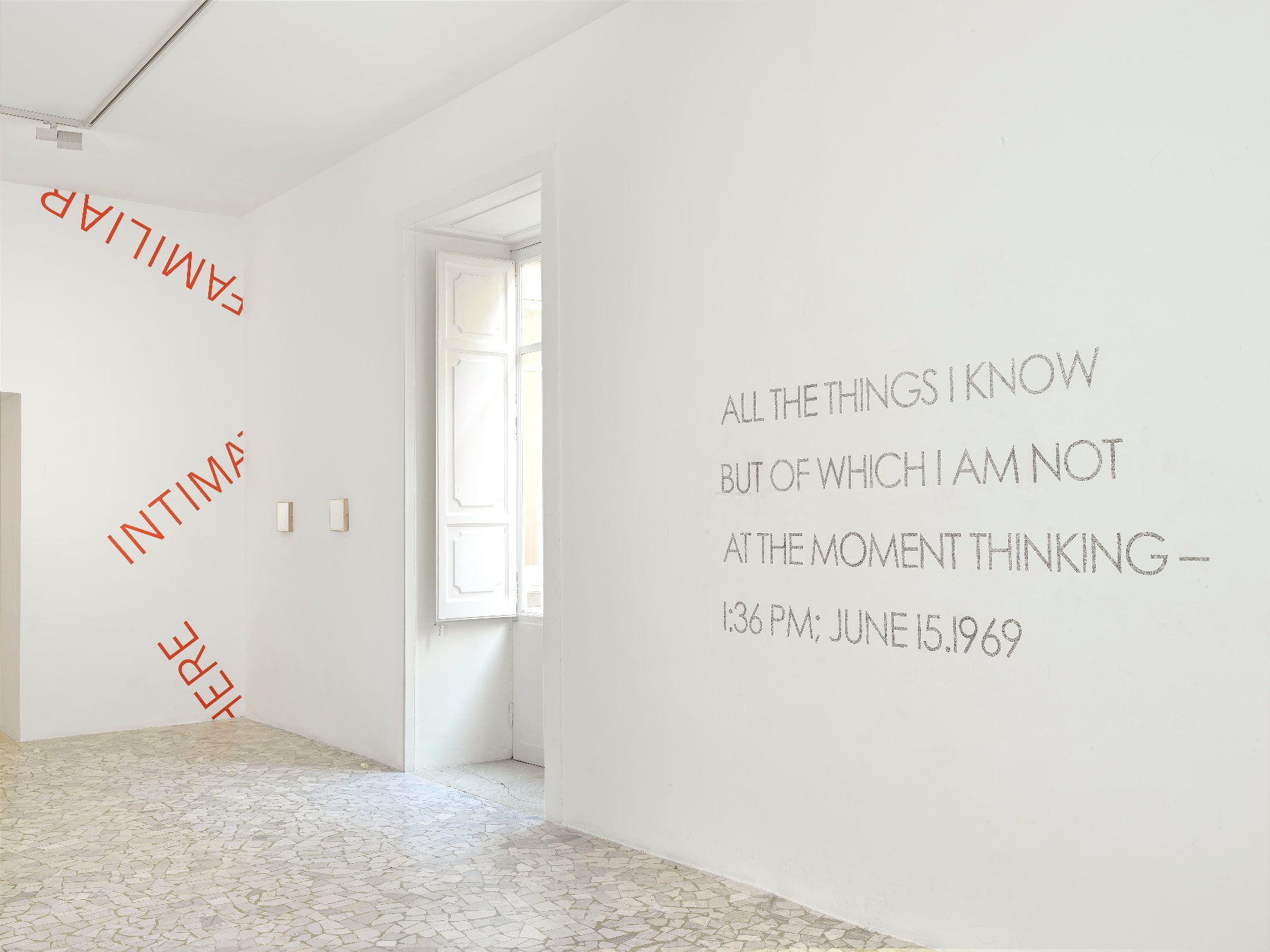 Robert Barry, Another Time, veduta della mostra, Galleria Alfonso Artiaco, Napoli, 2026