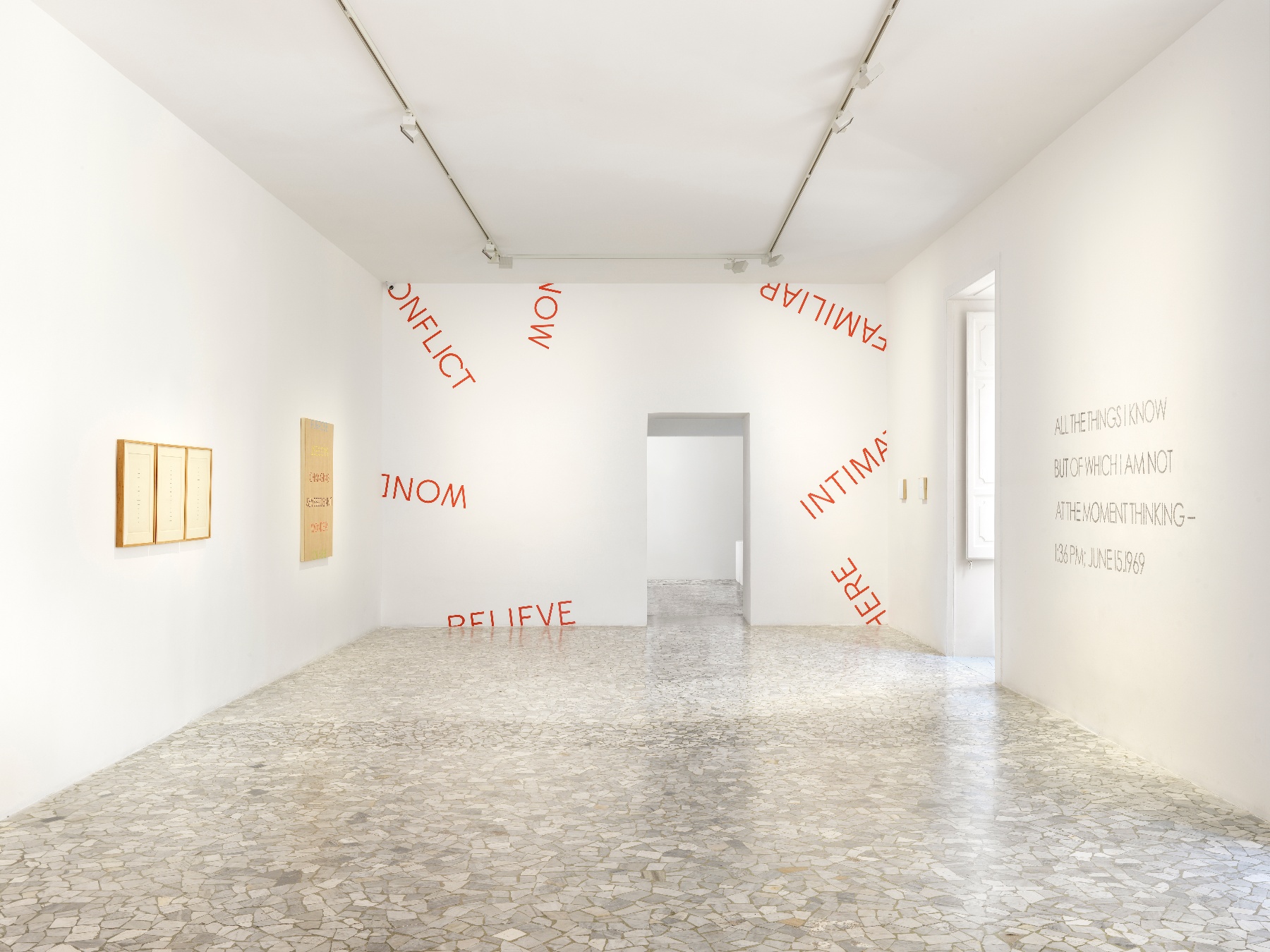 Robert Barry, Another Time, veduta della mostra, Galleria Alfonso Artiaco, Napoli, 2026