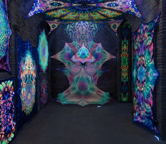 Un rave d’arte a Trastevere: l’installazione di Mattia Pajè da Supernova Mattia Pajè, That's All Folks, veduta della mostra, Supernova, Roma. Foto Eleonora Cerri Pecorella