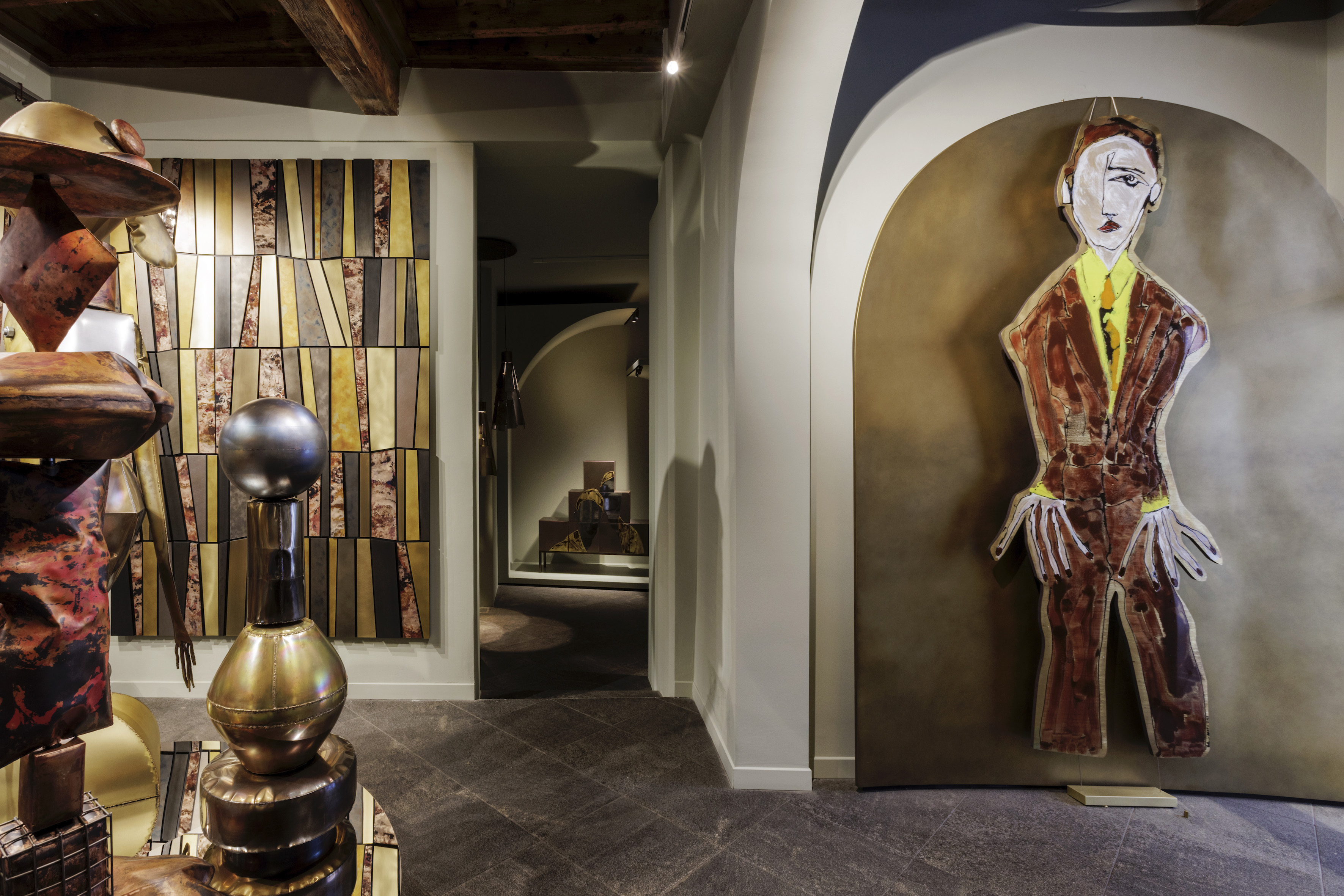 Antonio Marras, La Geometria del Caos, veduta della mostra, De Castelli, Milano, ph Daniele Notaro