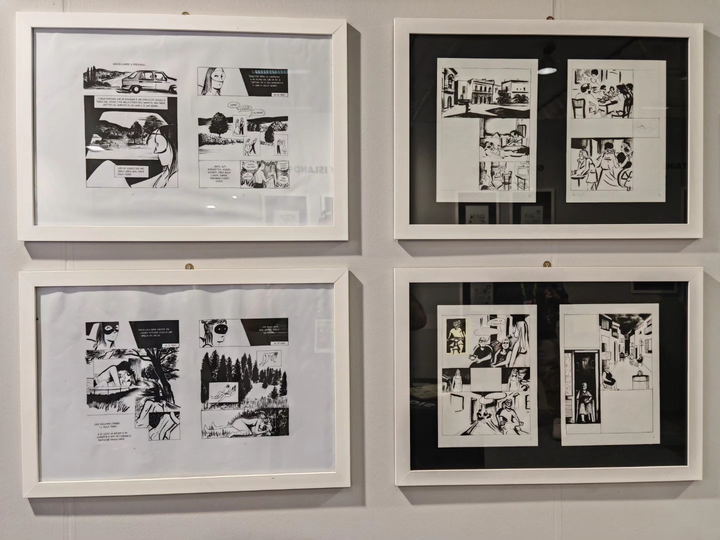 Ossessione. Il filo rosso italiano di Nine Antico, veduta della mostra, Comicon 2026, Napoli