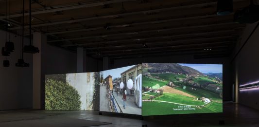 Il paesaggio come organismo vivo: la mostra di Flatform a Shanghai FLATFORM, Concert for Films and Works, veduta della mostra, Power Station of Art, Shanghai, 2026