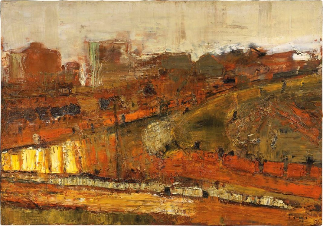 4. Giovanni Frangi - Tangenziale - Olio su tela - 100x80cm, 1997
