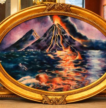 Rachele Frison e il mito del Vesuvio, negli spazi barocchi di un palazzo di Napoli