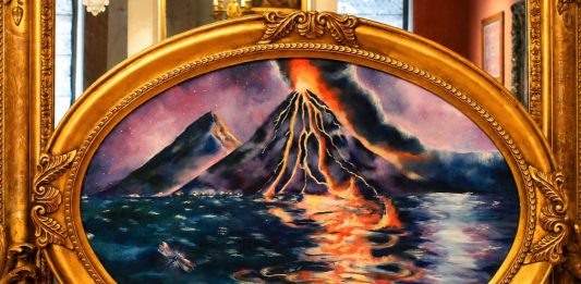 Rachele Frison e il mito del Vesuvio, negli spazi barocchi di un palazzo di Napoli