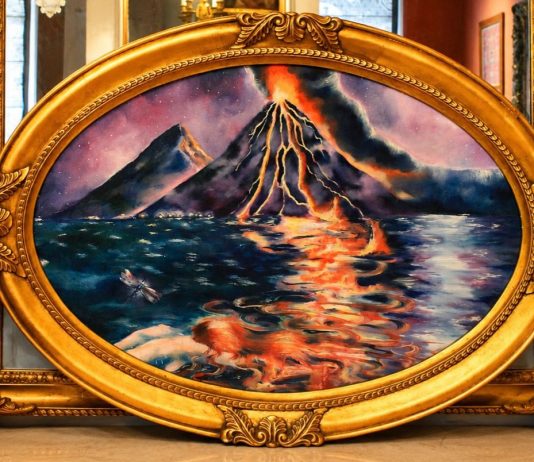 Rachele Frison e il mito del Vesuvio, negli spazi barocchi di un palazzo di Napoli