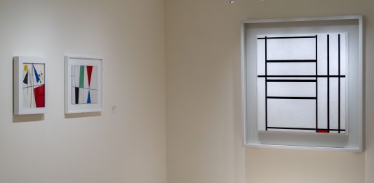 Dietro le linee di Mondrian: il restauro accende una nuova luce su un capolavoro Piet Mondrian, Composizione n. 1 con grigio e rosso 1938 / Composizione con rosso 1939, Peggy Guggenheim Collection, Ph. Matteo De Fina