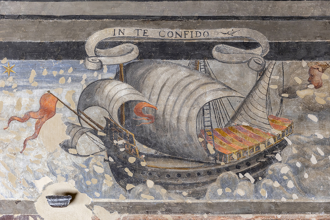 dettaglio affresco Biblioteca Leopardi1