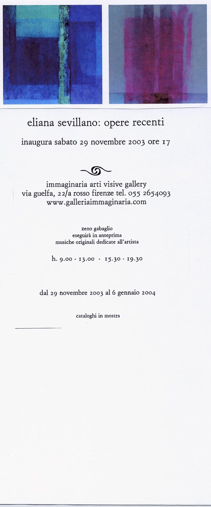 Eliana Sevillano – Opere recentihttps://www.exibart.com/repository/media/eventi/2003/11/eliana-sevillano-8211-opere-recenti.jpg