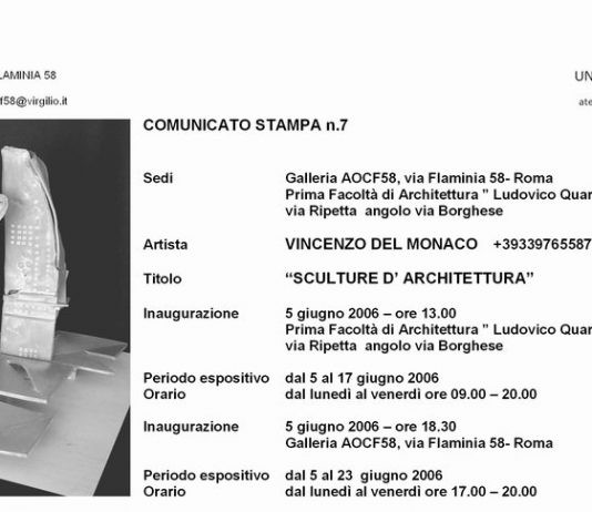 Vincenzo Del Monaco – Sculture d’architettura