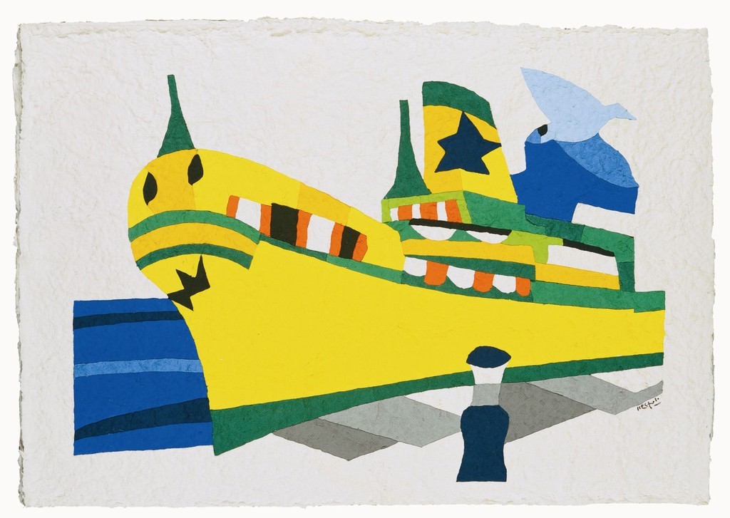 Ugo Nespolo – Lavorare, lavorare, lavorare … preferisco il rumore del marehttps://www.exibart.com/repository/media/eventi/2004/07/ugo-nespolo-8211-lavorare-lavorare-lavorare-…-preferisco-il-rumore-del-mare.jpg