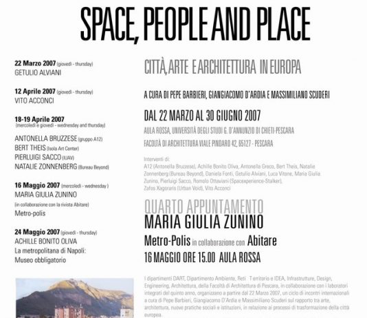 Space, People and Place – Maria Giulia Zunino