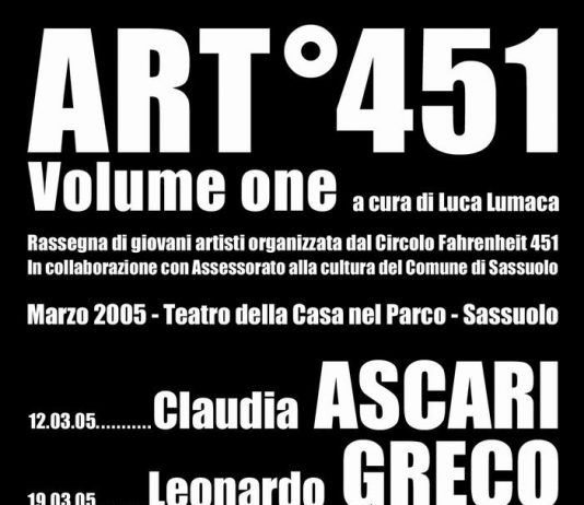 Art°451 Volume one – Claudia Ascari