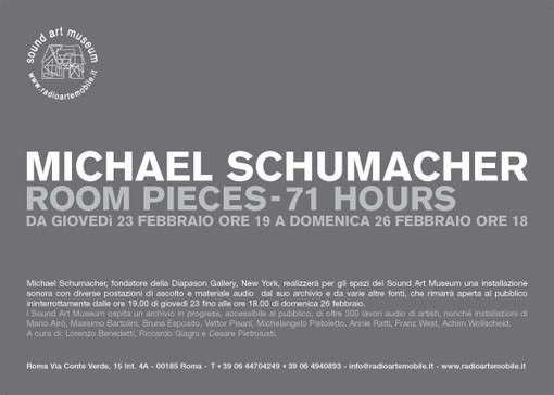 Michael Schumacher – Room Pieces: 71 Hours