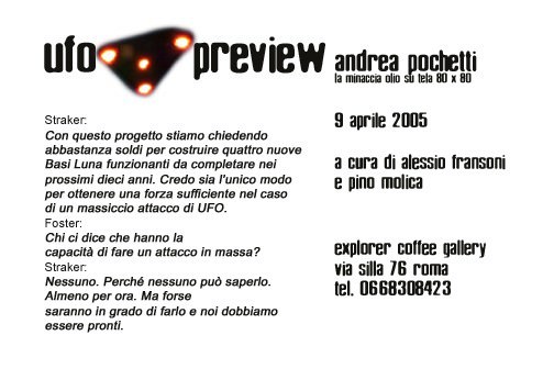 Andrea Pochetti – Ufo Preview