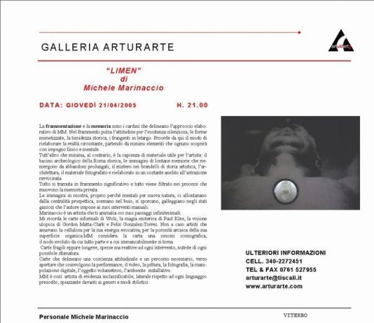 Michele Marinaccio – Limen