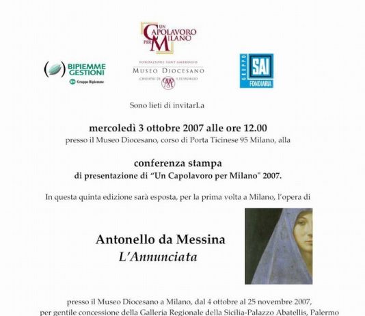 Un Capolavoro per Milano 2007 – Antonello da Messina