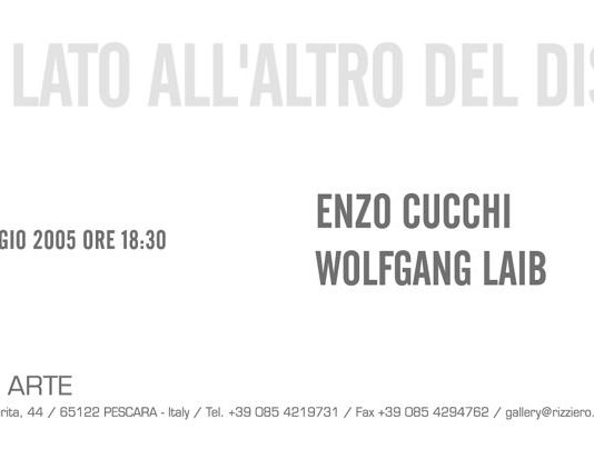 Da un lato all’altro del disegno – Wolfgang Laib / Enzo Cucchi Da un lato all’altro del disegno – Wolfgang Laib / Enzo Cucchi