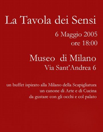 La tavola dei sensi