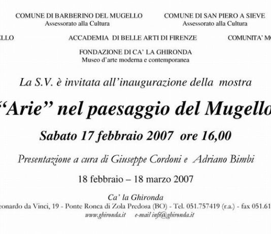 “Arie” nel paesaggio del Mugello “Arie” nel paesaggio del Mugello