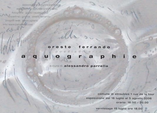 Oreste Ferrando – Aquographie