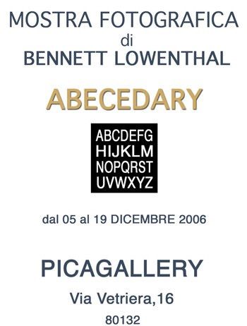 Bennett Lowenthal – Abecedary Bennett Lowenthal – Abecedary