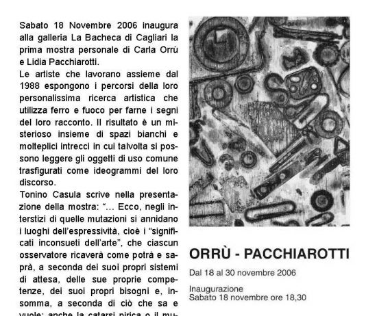 Carla Orrù & Lidia Pacchiarotti